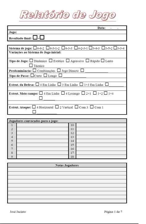 Jogo Relatorio