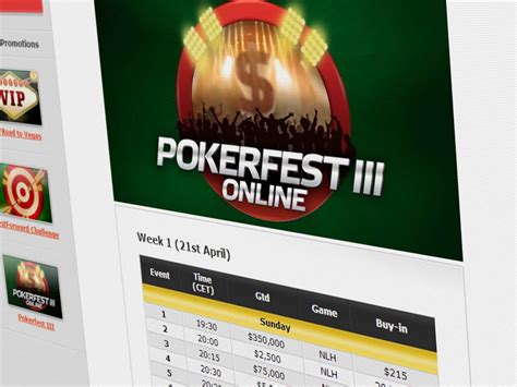 Partypoker Pokerfest Agenda