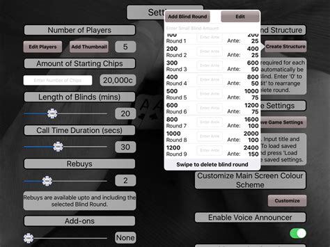 Poker Blinds Timer Ipad