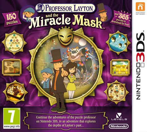 Professor Layton Miracle Mask Maquina De Fenda De Quebra Cabeca