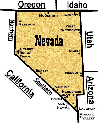 Stateline Cassinos De Nevada Mapa