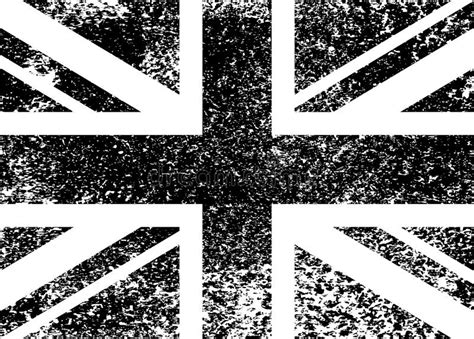 Union Jack Preto E Branco Do Vetor