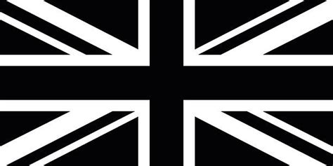 Union Jack Preto E Branco Tapete